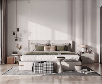 Modern Double Bed-ID:205025914