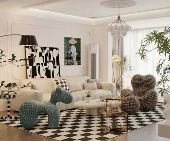French Style A Living Room-ID:700100905