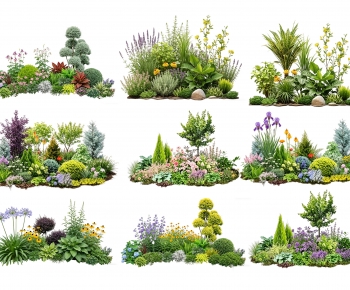 Modern Flowers And Grass-ID:215320113