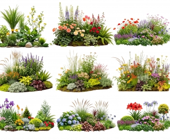 Modern Flowers And Grass-ID:272104986