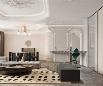 Modern A Living Room-ID:793392901