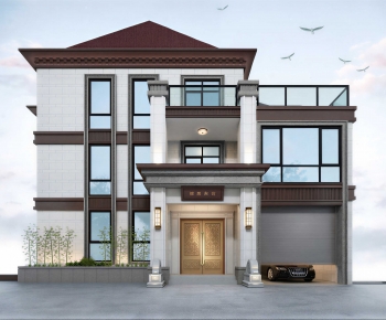 Chinese Style Villa Appearance-ID:372921942