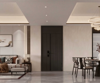 New Chinese Style A Living Room-ID:345030073