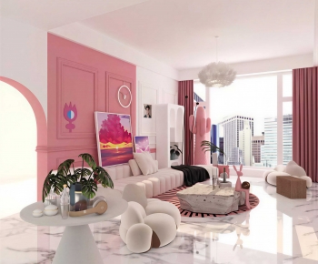 Modern A Living Room-ID:343492982