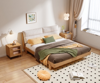 Modern Double Bed-ID:518708942