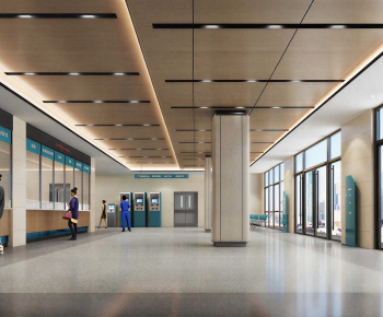 Modern Hospital Hall-ID:647330331