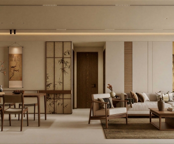 New Chinese Style A Living Room-ID:835864074