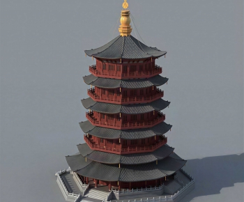 Chinese Style Religious Architecture-ID:555589913