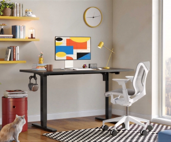 Modern Computer Desk And Chair-ID:252738954