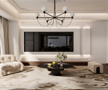 New Chinese Style A Living Room-ID:541930918