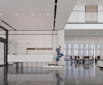 Modern Office Reception Desk-ID:898880005