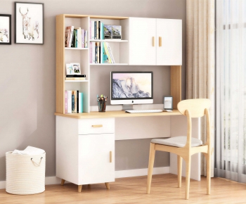 Modern Computer Desk And Chair-ID:330739026