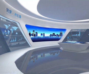 Modern Exhibition Hall-ID:695138936