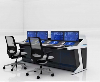 Modern Office Desk And Chair-ID:866127015