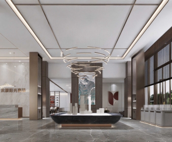 Modern Real Estate Sales Office-ID:730151894
