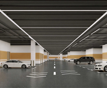 Modern Underground Parking Lot-ID:125560056