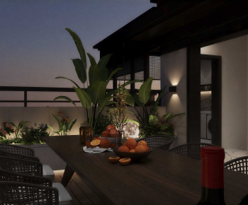 New Chinese Style Balcony-ID:723417043