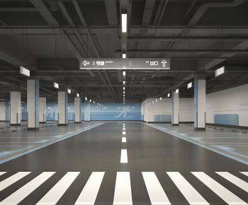 Industrial Style Underground Garage-ID:937055115
