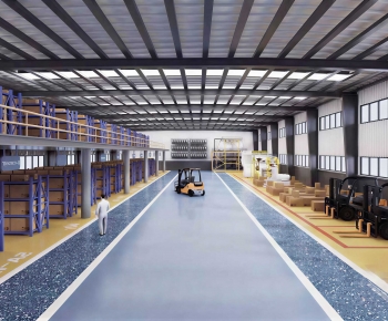 Modern Factory Floor/warehouse-ID:366463906