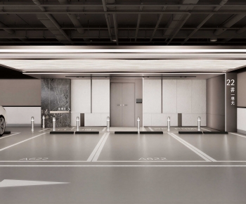 Modern Underground Parking Lot-ID:453409912