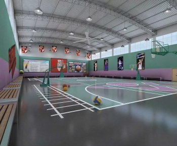 Modern Indoor Badminton Court-ID:305391075