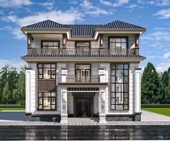 New Chinese Style Detached Villa-ID:351729441