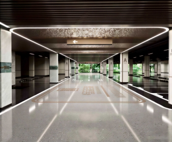 Modern Underground Parking Lot-ID:604774005