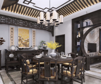 New Chinese Style Dining Room-ID:138782988