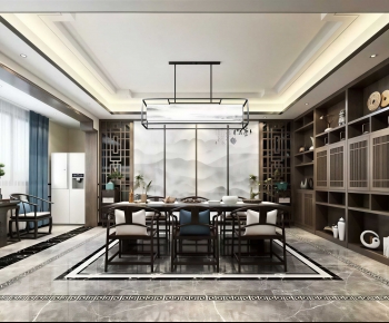 New Chinese Style A Living Room-ID:796278003