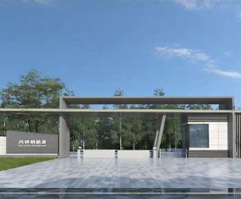 Modern Facade Element-ID:957716942