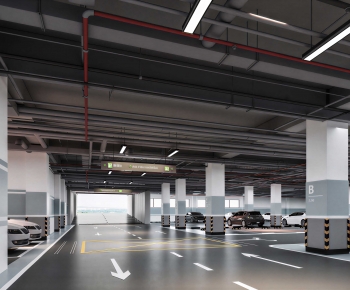 Modern Underground Parking Lot-ID:271909002