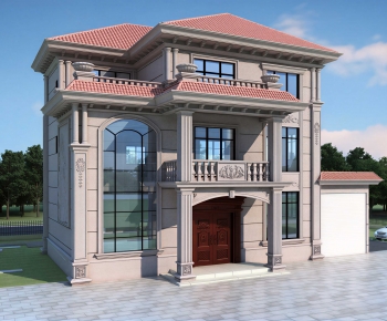 Simple European Style Detached Villa-ID:526798016