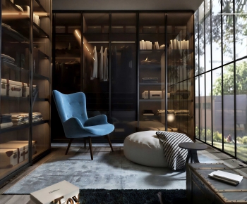 Modern Clothes Storage Area-ID:607378968