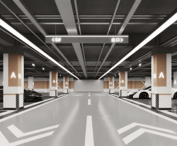 Modern Underground Parking Lot-ID:160079008