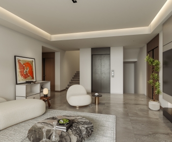 Modern A Living Room-ID:986121891