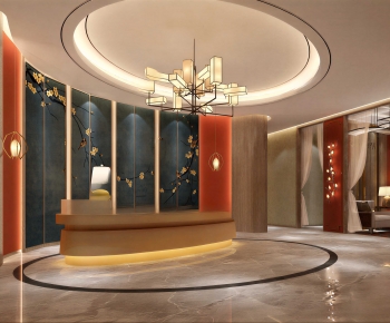 New Chinese Style Office Reception Desk-ID:227595097