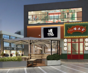 New Chinese Style Facade Element-ID:734255085