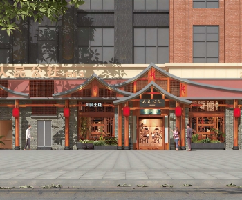 New Chinese Style Facade Element-ID:973490004