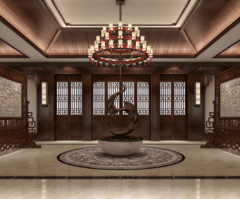 Chinese Style Office Living Room-ID:145819242