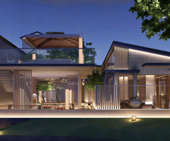 Modern Villa Appearance-ID:670609003