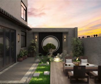 New Chinese Style Courtyard/landscape-ID:786833056