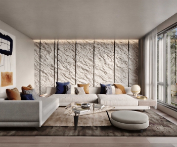Modern A Living Room-ID:664719101