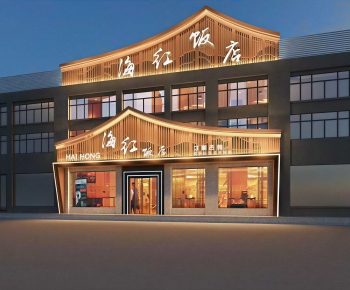 New Chinese Style Facade Element-ID:479680063