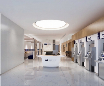 Modern Office Reception Desk-ID:990273007