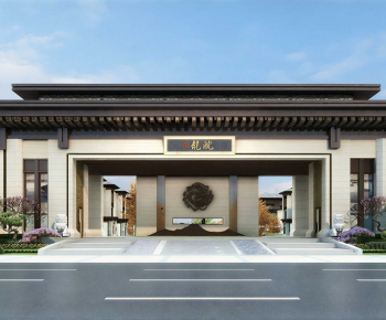 New Chinese Style Facade Element-ID:169903048
