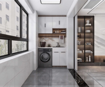 Modern Balcony Laundry Room-ID:164848093