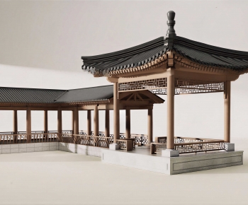 New Chinese Style Ancient Architectural Buildings-ID:243052964