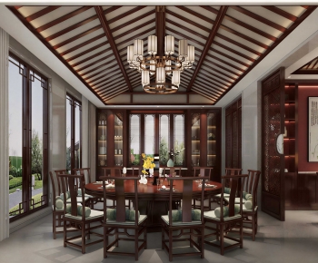 New Chinese Style Dining Room-ID:653044945