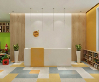 Modern Office Reception Desk-ID:893108876