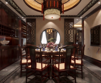 New Chinese Style Dining Room-ID:584415919